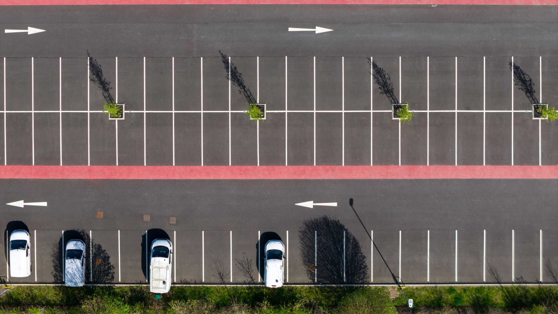 A parking lot.